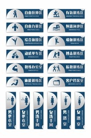 健身房标识牌门牌