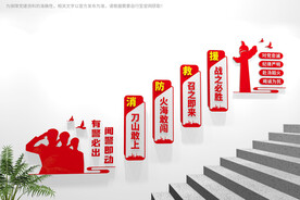 消防救援楼梯文化墙