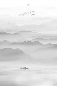 水墨玄关画