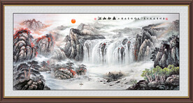 客厅山水画 中堂画