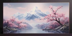 山水画装饰画无框画