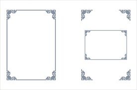 复古边框背景底纹