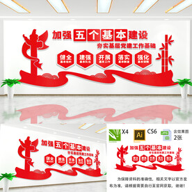 五个基本文化墙