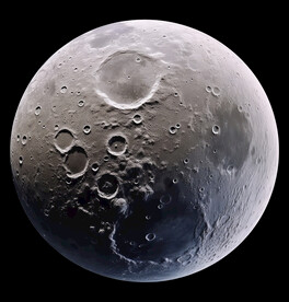 月球表面灯箱素材