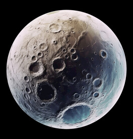 月球表面灯箱素材