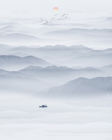 水墨玄关山水画