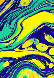 黄绿蓝抽象背景装饰画