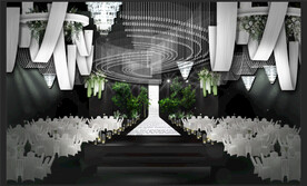 白绿色婚礼效果图