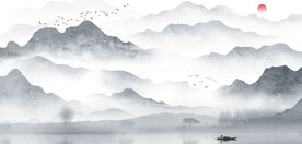 水墨山水画