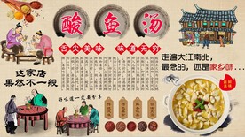 酸鱼汤背景墙