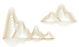 山矢量线描插画