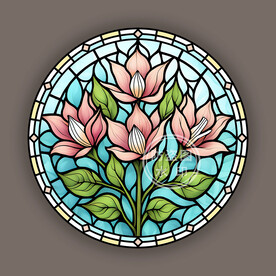 圆形灯具教堂蒂凡尼玻璃吊顶图案