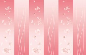 汉服红色渐变桃花