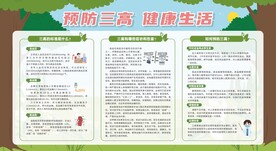 防治三高健康教育宣传栏
