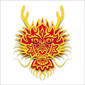 龙矢量绘画图案设计