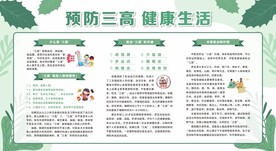 防治三高健康教育宣传栏