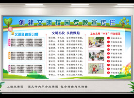 创建文明校园专题宣传栏