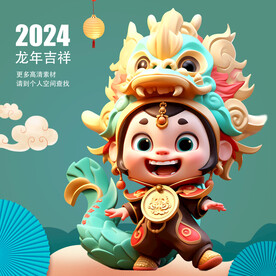 龙年国潮插画
