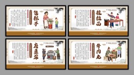 传统美食展板