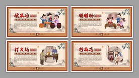 传统美食展板