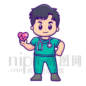卡通医生矢量人物
