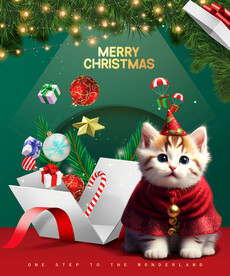 圣诞小猫咪