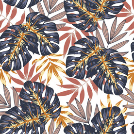 植物枝叶 面料印花