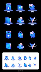 可视化3D立体UI图标icon