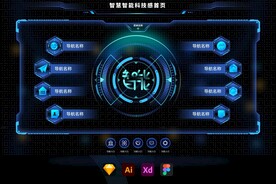 智慧科技感管理平台系统UI首页