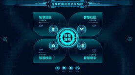 科技感智慧城市后台暗黑首页UI