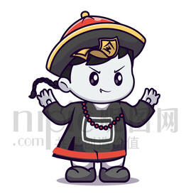 可爱卡通小僵尸矢量素材