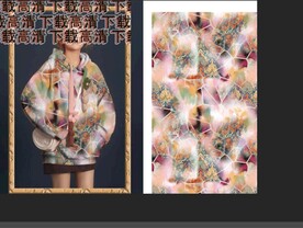 大牌花 抽象花 扎染花