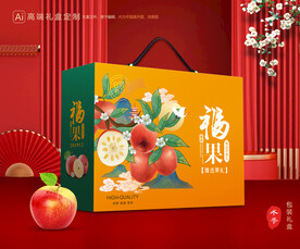 苹果包装 红富士礼盒