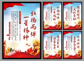 两弹一星精神党建海报