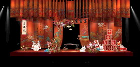 红色新中式宝宝宴婚礼