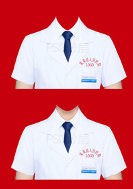 女医生护士证件照套装psd素材