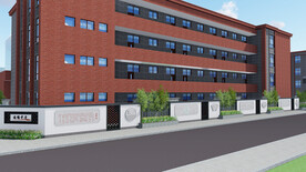 学校中式围墙浮雕