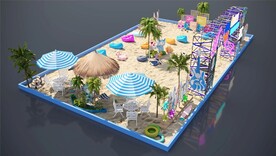 夏日沙滩音乐节户外沙滩乐园