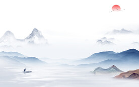 简约 新品背景山水 TIf分层