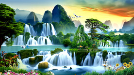 桂林山水风景画