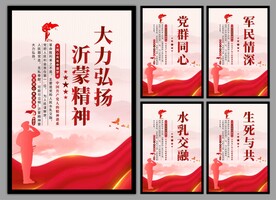 沂蒙精神党建海报