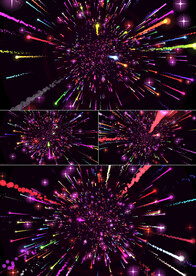 4K绚丽螺旋粒子晚会背景AE模