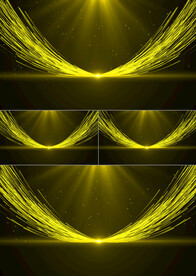 4k金色粒子光线晚会背景AE