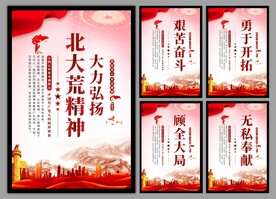 北大荒精神党建海报