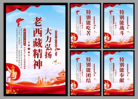 老西藏精神党建海报