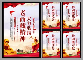 老西藏精神党建海报