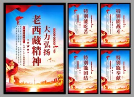 老西藏精神党建海报