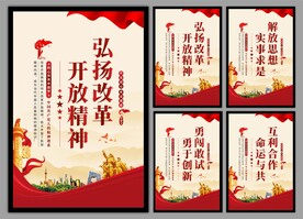 改革开放精神党建海报