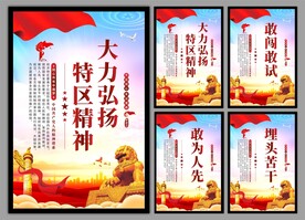 弘扬特区精神党建海报