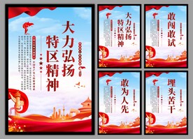 弘扬特区精神党建海报